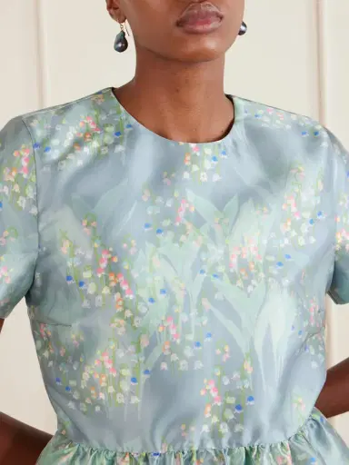 BERNADETTE Lily Of The Valley Crepe Mini Dress | Thumbnail 4 BERNADETTE Lily Of The Valley Crepe Mini Dress | Thumbnail 4