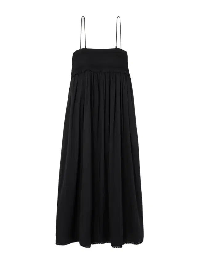 Danielle Lace-trimmed Cotton Midi Dress