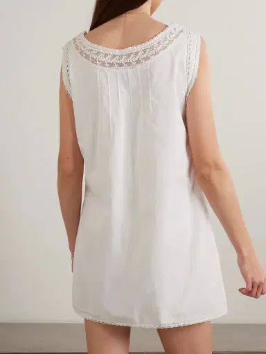 Posse Danielle Lace-trimmed Cotton Mini Dress | Thumbnail 3