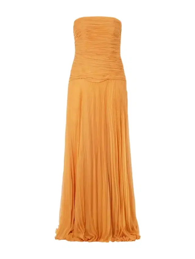 ANDRES OTALORA Puente De Sol Pleated Crinkled Silk-chiffon Maxi Dress