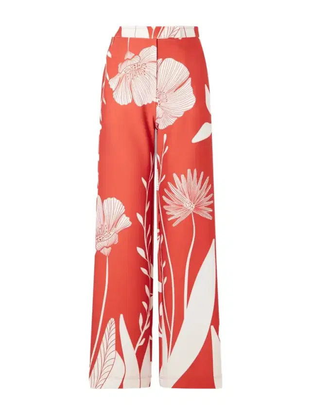 Ama Y Haz Floral-print Satin-jersey Wide-leg Pants