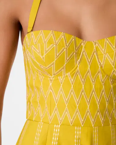 Emporio Sirenuse Lotty Dress with Papyrus Embroidery | Thumbnail 2 Emporio Sirenuse Lotty Dress with Papyrus Embroidery | Thumbnail 2