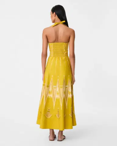 Emporio Sirenuse Lotty Dress with Papyrus Embroidery | Thumbnail 4 Emporio Sirenuse Lotty Dress with Papyrus Embroidery | Thumbnail 4