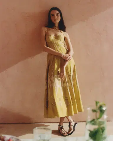 Emporio Sirenuse Lotty Dress with Papyrus Embroidery | Thumbnail 6 Emporio Sirenuse Lotty Dress with Papyrus Embroidery | Thumbnail 6