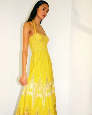 Emporio Sirenuse Lotty Dress with Papyrus Embroidery | Thumbnail 7 Emporio Sirenuse Lotty Dress with Papyrus Embroidery | Thumbnail 7