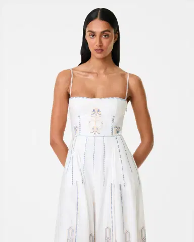 Emporio Sirenuse Valya Dress with Lace Embroidery | Thumbnail 10 Emporio Sirenuse Valya Dress with Lace Embroidery | Thumbnail 10