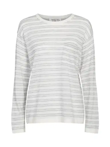TWP Cashmere Striped Long Sleeve True Crewneck | Thumbnail 1