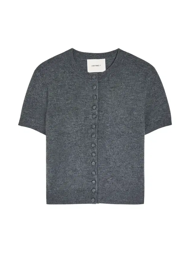Lunea Short Sleeve Cashmere Cardigan