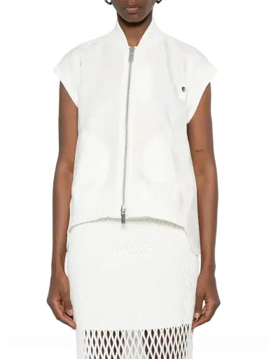 Sacai Nylon Twill x Wool Suiting Vest | Thumbnail 2 Sacai Nylon Twill x Wool Suiting Vest | Thumbnail 2