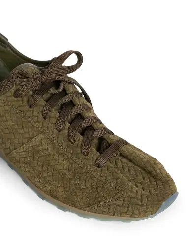 Jacquemus Men's Les Tennis Chevron Suede Sneakers - Khaki - Size 12 | Thumbnail 5 Jacquemus Men's Les Tennis Chevron Suede Sneakers - Khaki - Size 12 | Thumbnail 5