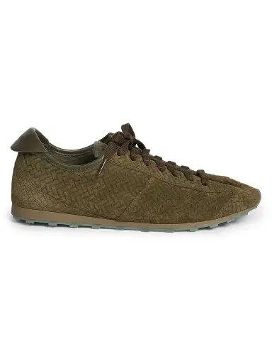 Jacquemus Men's Les Tennis Chevron Suede Sneakers - Khaki - Size 12 | Thumbnail 1 Jacquemus Men's Les Tennis Chevron Suede Sneakers - Khaki - Size 12 | Thumbnail 1