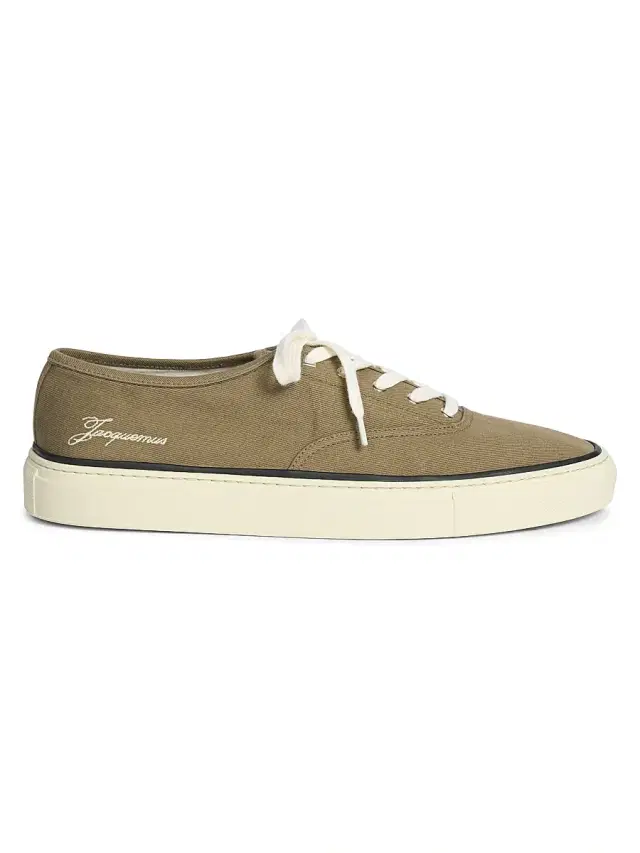 Jacquemus Men's Les Fefe Canvas Sneakers - Khaki