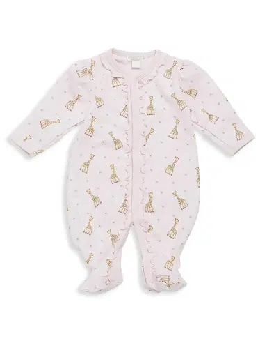 Kissy Kissy Baby's Sophie la Giraffe Footie - Pink | Thumbnail 1 Kissy Kissy Baby's Sophie la Giraffe Footie - Pink | Thumbnail 1