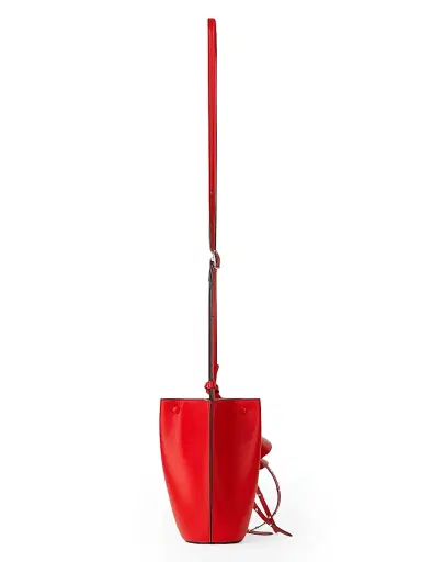 Givenchy Women's Nano Snap Bucket Bag in Grained Leather - Deep Red | Thumbnail 2