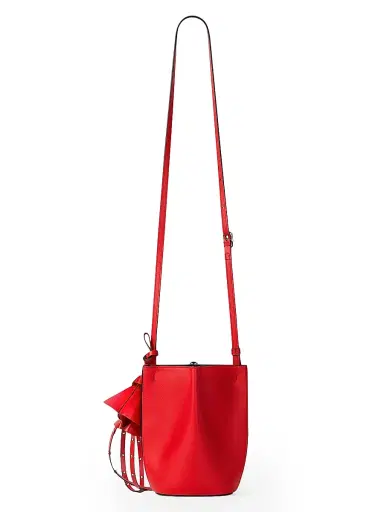 Givenchy Women's Nano Snap Bucket Bag in Grained Leather - Deep Red | Thumbnail 3