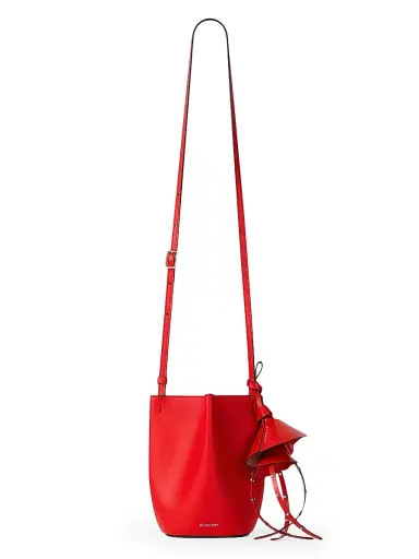 Givenchy Women's Nano Snap Bucket Bag in Grained Leather - Deep Red | Thumbnail 1
