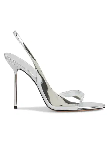 Paris Texas Women's Lidia 105MM Leather Slingback Sandals - Silver - Size 10 | Thumbnail 1 Paris Texas Women's Lidia 105MM Leather Slingback Sandals - Silver - Size 10 | Thumbnail 1