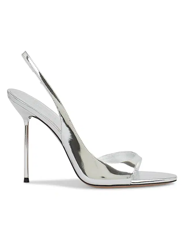 Women's Lidia 105MM Leather Slingback Sandals - Silver