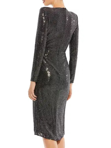 Mac Duggal Women's Ieena Twisted Cocktail Dress - Black Silver | Thumbnail 3