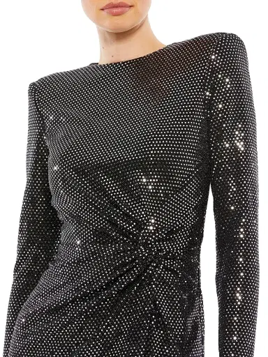 Mac Duggal Women's Ieena Twisted Cocktail Dress - Black Silver | Thumbnail 4