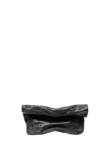Michael Kors Collection Maggie Crackled Leather Lunch Bag Clutch in Black - One Size by Michael Kors Collection | Thumbnail 1 Michael Kors Collection Maggie Crackled Leather Lunch Bag Clutch in Black - One Size by Michael Kors Collection | Thumbnail 1