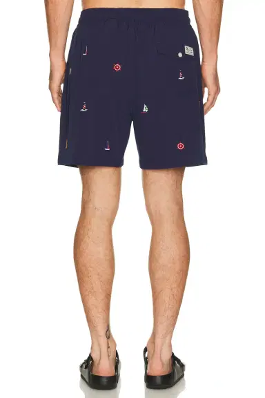 Polo Ralph Lauren Stretch Polyester Boat All Over Traveler Swim Trunk | Thumbnail 2