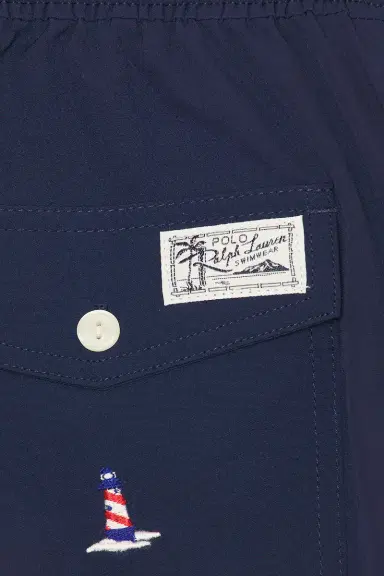 Polo Ralph Lauren Stretch Polyester Boat All Over Traveler Swim Trunk | Thumbnail 5
