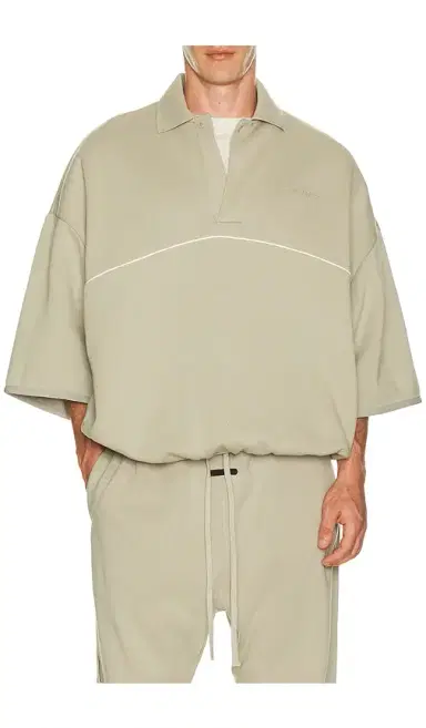 Fear of God Essentials Active Trace 3/4 Sleeve Modern Polo Sweatshirt | Thumbnail 6