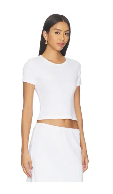 LESET Pointelle Baby Tee | Thumbnail 2