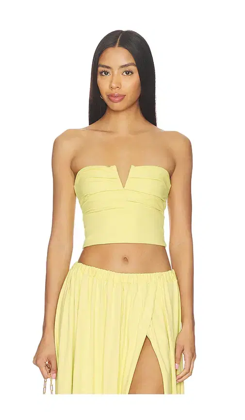 V Wire Pleated Crop Tube