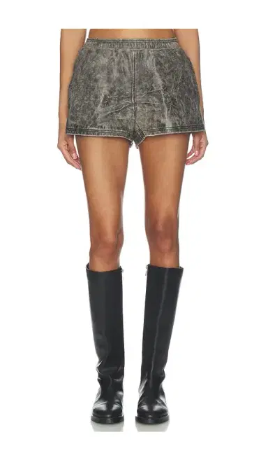 Alexander Wang Mid Rise Leather Mini Short | Thumbnail 1