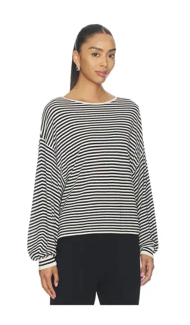 Frame The Striped Slouchy Sweater | Thumbnail 2 Frame The Striped Slouchy Sweater | Thumbnail 2