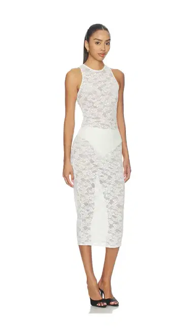 Fleur du Mal Le Stretch Lace Racer Tank Dress | Thumbnail 2 Fleur du Mal Le Stretch Lace Racer Tank Dress | Thumbnail 2