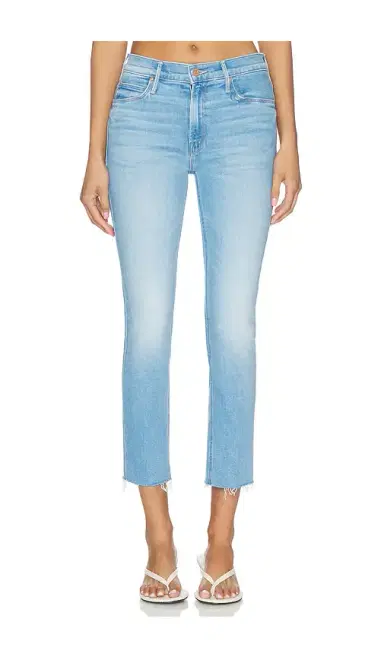 Mother The Mid Rise Dazzler Crop Fray Jeans | Thumbnail 1