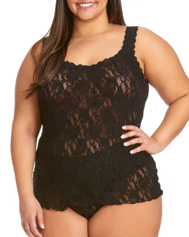 Plus Size Scoop-Neck Lace Chemise