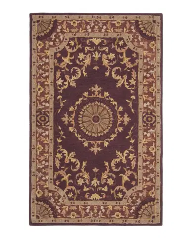 Safavieh Burgundy Oaks Hand Tufted Rug | Thumbnail 1