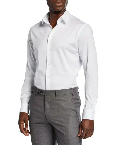 Giorgio Armani Men's Solid Jersey Sport Shirt | Thumbnail 1