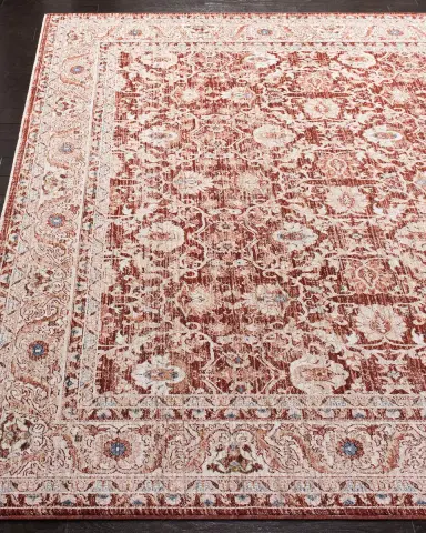 Lauren Ralph Lauren Warwick Red Power-Loomed Rug | Thumbnail 2