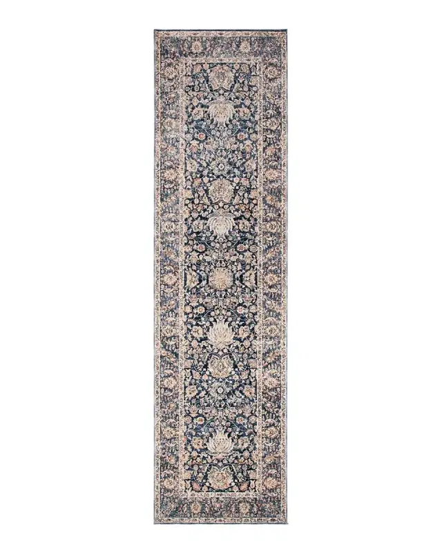 Lauren Ralph Lauren Celia Navy Power-Loomed Runner, 2 ' x 8 '