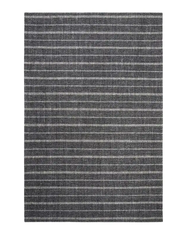 Lauren Ralph Lauren Miles Charcoal Stripe Flat Weave Rug