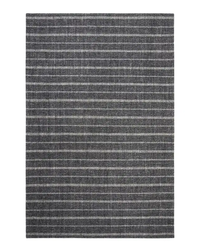 Lauren Ralph Lauren Miles Charcoal Stripe Flat Weave Rug
