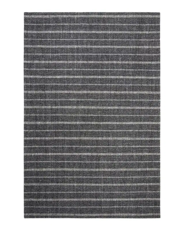 Lauren Ralph Lauren Miles Charcoal Stripe Flat Weave Rug