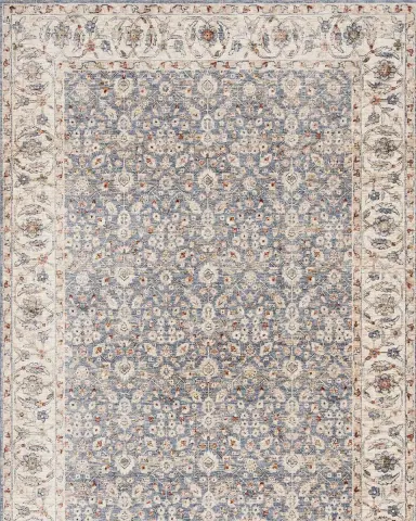 Lauren Ralph Lauren Helena Ivory/Blue Power-Loomed Rug | Thumbnail 2 Lauren Ralph Lauren Helena Ivory/Blue Power-Loomed Rug | Thumbnail 2