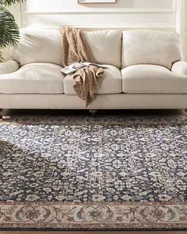 Lauren Ralph Lauren Carlingford Navy Power-Loomed Rug | Thumbnail 1 Lauren Ralph Lauren Carlingford Navy Power-Loomed Rug | Thumbnail 1