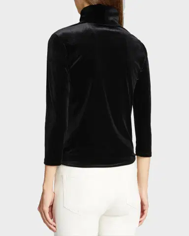 L'Agence Aja 3/4-Sleeve Turtleneck Top | Thumbnail 2