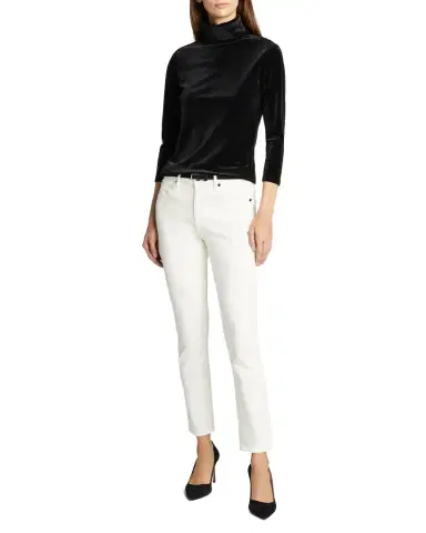 L'Agence Aja 3/4-Sleeve Turtleneck Top | Thumbnail 1