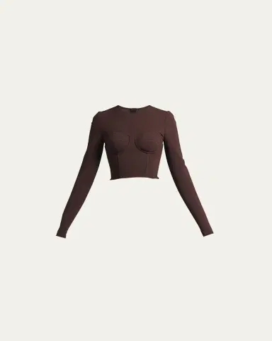 Dolce & Gabbana Long-Sleeve Corset Bustier Top | Thumbnail 5