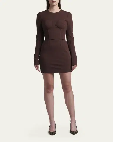Dolce & Gabbana Long-Sleeve Corset Bustier Top | Thumbnail 6