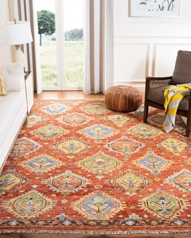Safavieh Poppy Hand-Knotted Rug | Thumbnail 1 Safavieh Poppy Hand-Knotted Rug | Thumbnail 1