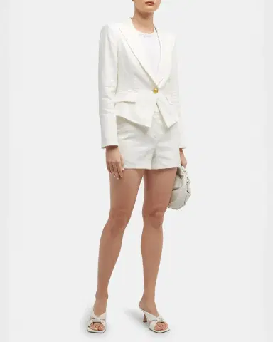 Veronica Beard Runo Linen Tailored Shorts | Thumbnail 2